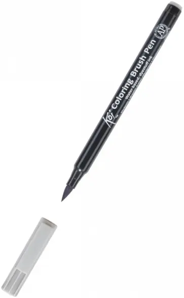 Маркер акварельный Koi кисточка, №44 Серый холодный обложка книги