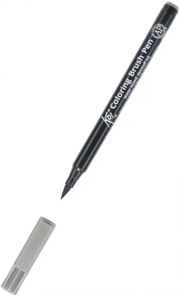 Маркер акварельный Koi кисточка, №46 Серый холодный темный обложка книги