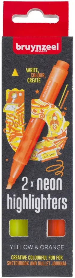 Набор текстовыделителей, 2 цвета, желтый, оранжевый обложка книги