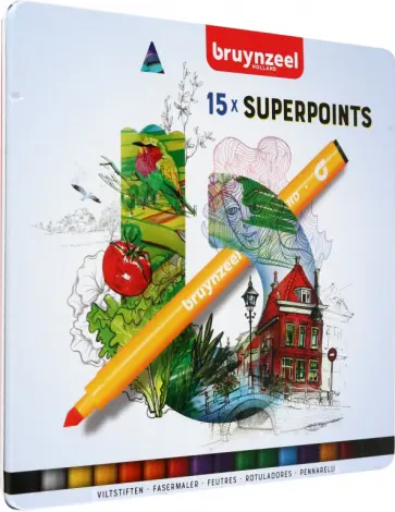 Набор фломастеров Superpoint, 15 цветов обложка книги