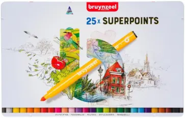Набор фломастеров Superpoints, 25 цветов обложка книги