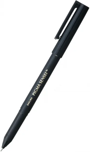 Ручка капиллярная Pigma Sensei, 0,3 мм., черная обложка книги