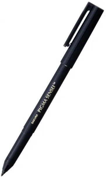 Ручка капиллярная Pigma Sensei, 0,6 мм., черная обложка книги