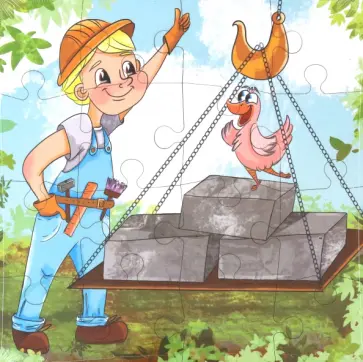 Пазл-16 деревянный. Строитель Пазл-16 деревянный. Строитель обложка книги