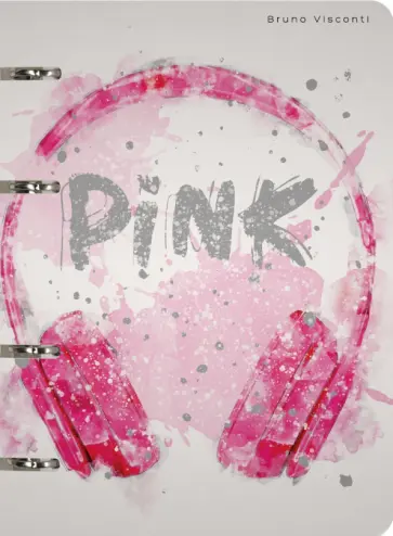 Тетрадь со сменным блоком Pink Style. Наушники, 80 листов, линия обложка книги