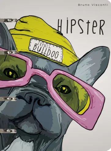 Тетрадь со сменным блоком Псы на стиле, 80 листов, линия обложка книги