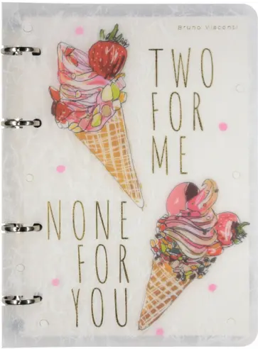 Тетрадь со сменным блоком Мороженое, А5, 80 листов, клетка обложка книги