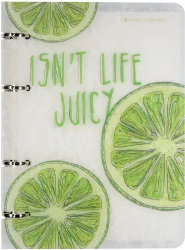 Тетрадь со сменным блоком Fresh & Fruity. Лайм, А5, 80 листов, клетка обложка книги