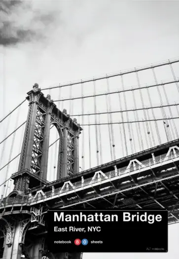 Блокнот-престиж NY-NY, А5, 80 листов, клетка обложка книги