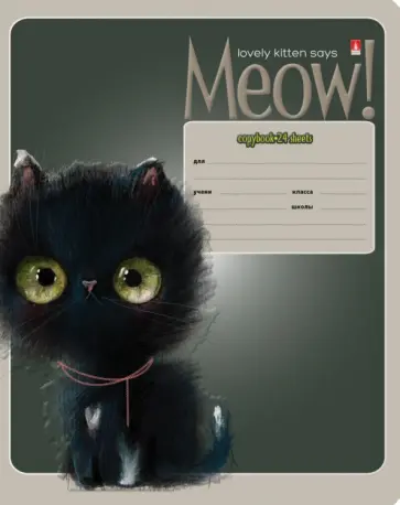 Тетрадь Kitty Life, 24 листа, клетка, в ассортименте обложка книги