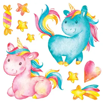 Декоративные наклейки Малыши-единороги Декоративные наклейки Малыши-единороги обложка книги