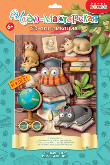 3D аппликация. Котики и сова 3D аппликация. Котики и сова обложка книги