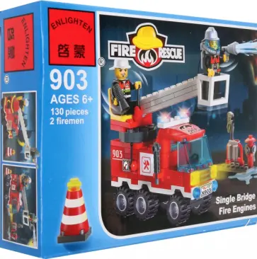 Конструктор Пожарная машина, 130 деталей обложка книги