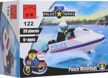 Конструктор Полицейский катер, 39 деталей обложка книги
