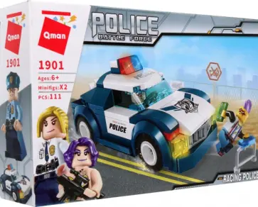 Конструктор Police, 111 деталей, 2 фигурки обложка книги