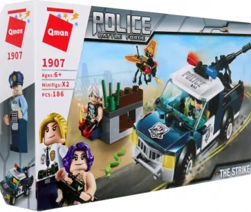 Конструктор Police, 186 деталей, 2 фигурки обложка книги
