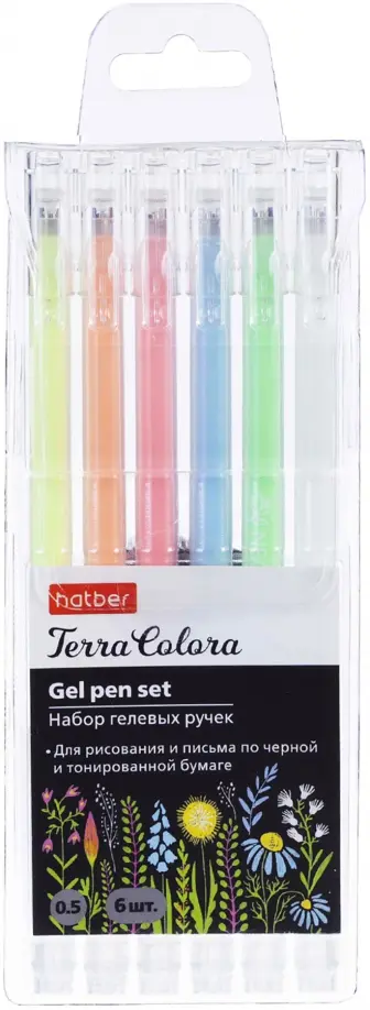 Набор гелевых ручек Terra Colora NeoGel, 6 штук, для тонированной бумаги Набор гелевых ручек Terra Colora NeoGel, 6 штук, для тонированной бумаги обложка книги