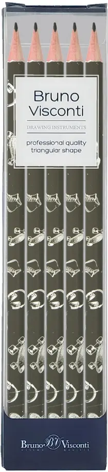 Набор карандашей чернографитовых HappyGraphix. Boys, НВ, 5 штук обложка книги