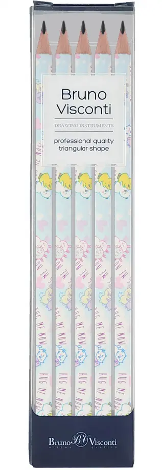 Набор карандашей чернографитовых HappyGraphix. Обнимашки. Цыплята, НВ, 5 штук обложка книги