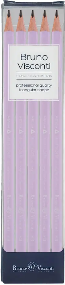 Набор карандашей чернографитовых Graphix. Zefir. Нежно-сиреневый, НВ, 5 штук обложка книги