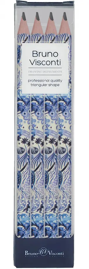 Набор чернографитовых карандашей HappyGraphix Jumbo. Сказочный мотив, 4B, 4 штуки обложка книги