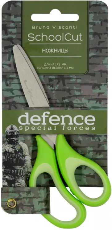 Ножницы детские SchoolCut. Defence Forces. Пехота, 14.2 см обложка книги