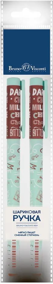 Набор из 2 шариковых ручек FunWrite Coffee Time. Мятный капучино, синие обложка книги