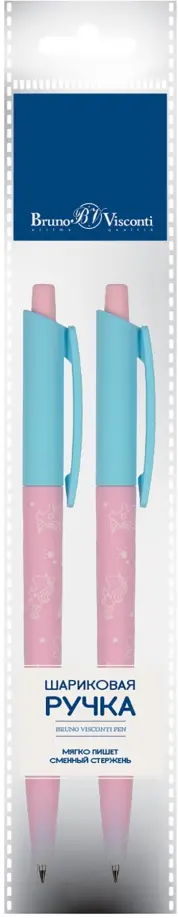 Набор из 2 шариковых ручек HappyClick Зефирные животные. Единорожки, синие обложка книги