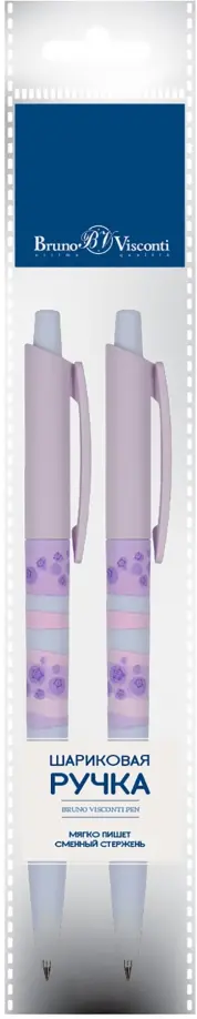 Набор из 2 шариковых ручек HappyClick. Ягодные тортики. Черника, синие обложка книги