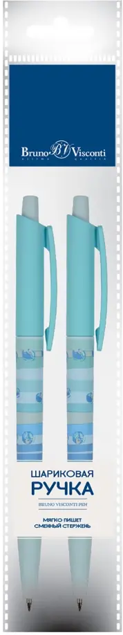 Набор из 2 шариковых ручек HappyClick. Ягодные тортики. Смородина, синие обложка книги