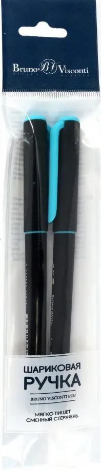 Набор шариковых ручек PrimeWrite. Nero, 1.0 мм., синий, 2 штуки обложка книги