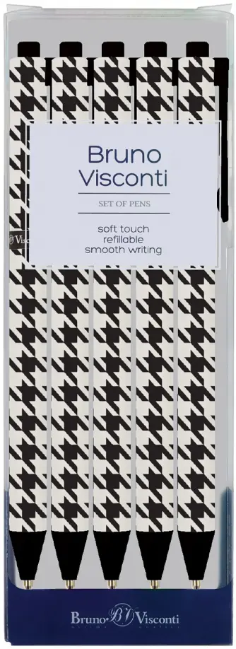 Набор шариковых ручек ArtClick. Модный паттерн, 0,5 мм., синий, 5 штук обложка книги