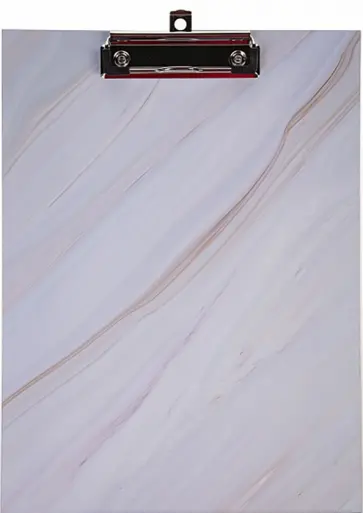 Папка-планшет с металлическим зажимом Белый мрамор, А4 обложка книги