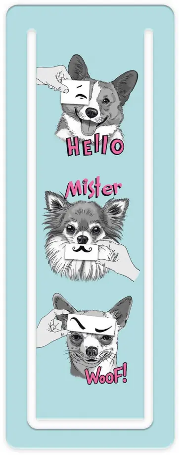 Закладка для книг. Веселые мордочки, картон обложка книги