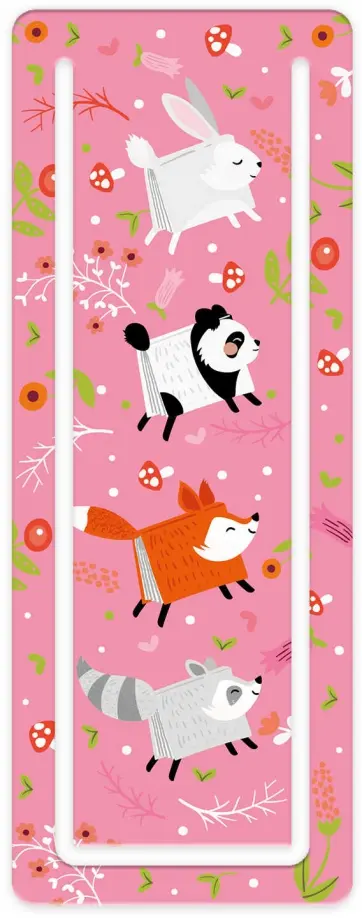Закладка для книг. Зверята, картон обложка книги