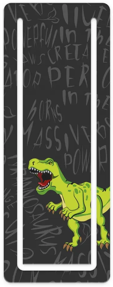 Закладка для книг. Динозавр, картон с вырубкой обложка книги