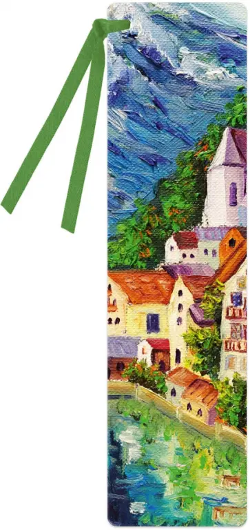 Закладка для книг Пейзаж, картон обложка книги