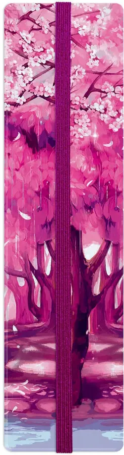 Закладка для книг. Ветви сакуры, картон обложка книги