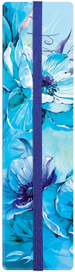 Закладка для книг. Голубые лепестки, картон обложка книги