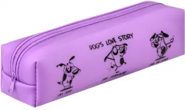 Пенал школьный Дог лав стори, ПВХ, 20,5x6x5,5см обложка книги