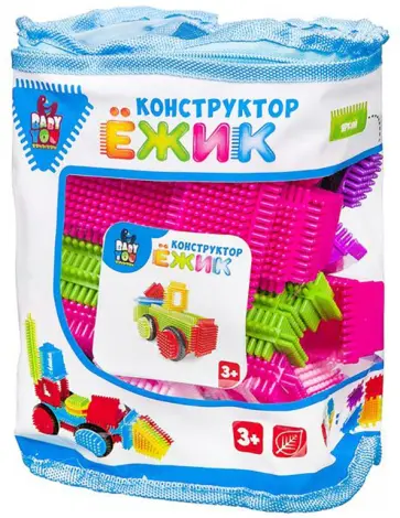 Конструктор Ёжик. Машина, 49 деталей обложка книги