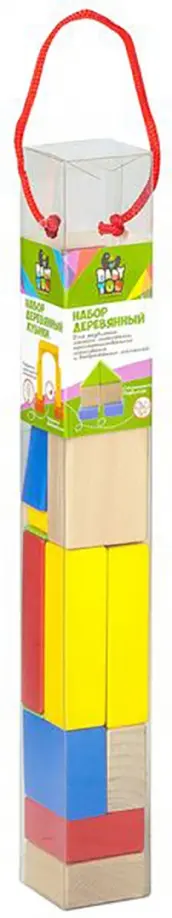 Игровой набор деревянный Кубики, 14 деталей обложка книги