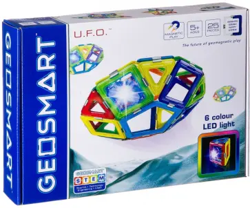 Магнитный конструктор GEOSMART, НЛО, светящийся обложка книги
