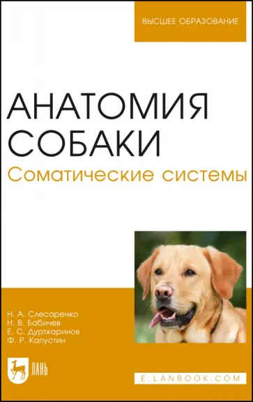 Слесаренко, Бабичев - Анатомия собаки. Соматические системы. Учебник Слесаренко, Бабичев - Анатомия собаки. Соматические системы. Учебник обложка книги