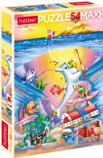 Hatber Puzzle-54 Maxi Подводные приключения Hatber Puzzle-54 Maxi Подводные приключения обложка книги
