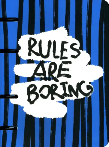 Тетрадь на кольцах Bad Girl. Синие полоски, 80 листов, клетка обложка книги