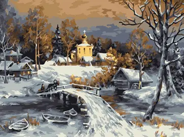 Картина по номерам Зима обложка книги