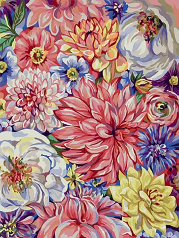 Картина по номерам Цветочный ковер обложка книги