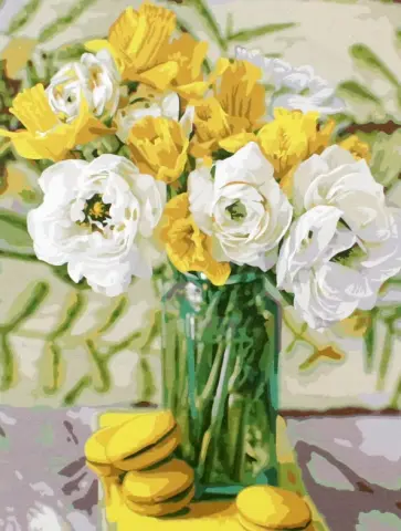 Картина по номерам Яркий букет обложка книги