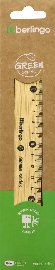 Линейка Green Series, 20 см., бамбук обложка книги